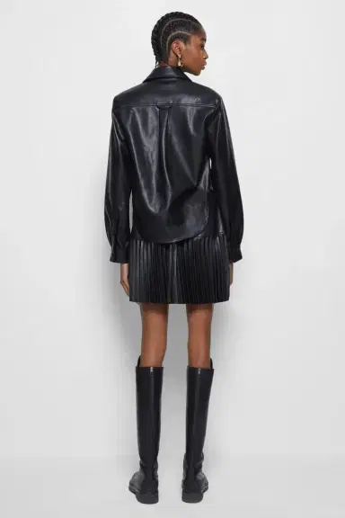 Simkhai Cindy Vegan Leather Mini Dress | Thumbnail 6 Simkhai Cindy Vegan Leather Mini Dress | Thumbnail 6