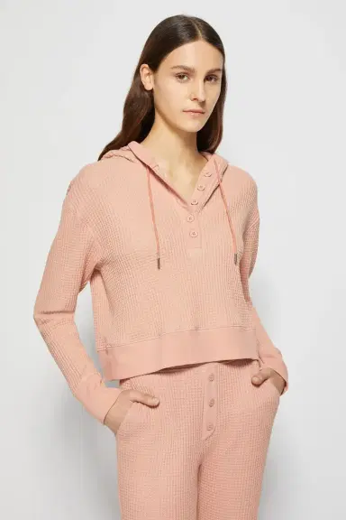 Simkhai Everly Waffle Hoodie | Thumbnail 2 Simkhai Everly Waffle Hoodie | Thumbnail 2