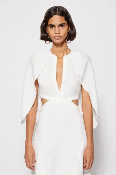 Simkhai Inara Linen Midi Dress | Thumbnail 3 Simkhai Inara Linen Midi Dress | Thumbnail 3