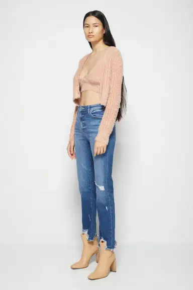 Simkhai Maya Feathered Cardigan | Thumbnail 4 Simkhai Maya Feathered Cardigan | Thumbnail 4
