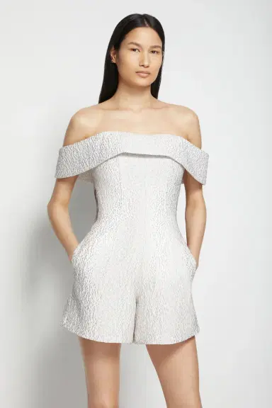 Simkhai Valerie Matelasse Romper | Thumbnail 5 Simkhai Valerie Matelasse Romper | Thumbnail 5
