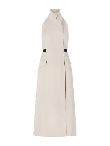 Max Mara Cime Stretch Cotton And Wool-blend Halterneck Maxi Dress | Thumbnail 1 Max Mara Cime Stretch Cotton And Wool-blend Halterneck Maxi Dress | Thumbnail 1