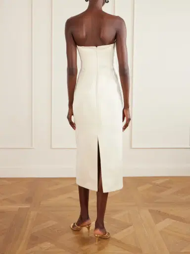Simkhai Enid Satin Midi Dress | Thumbnail 3 Simkhai Enid Satin Midi Dress | Thumbnail 3