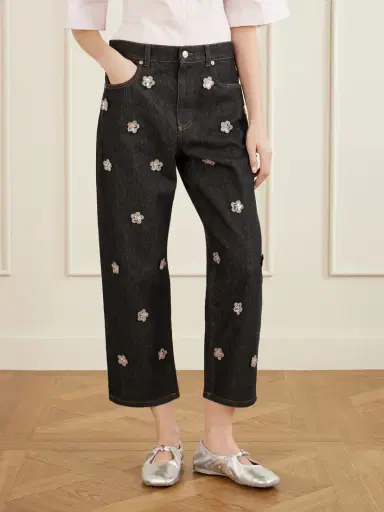 Marni Appliquéd Straight-leg Jeans | Thumbnail 3 Marni Appliquéd Straight-leg Jeans | Thumbnail 3