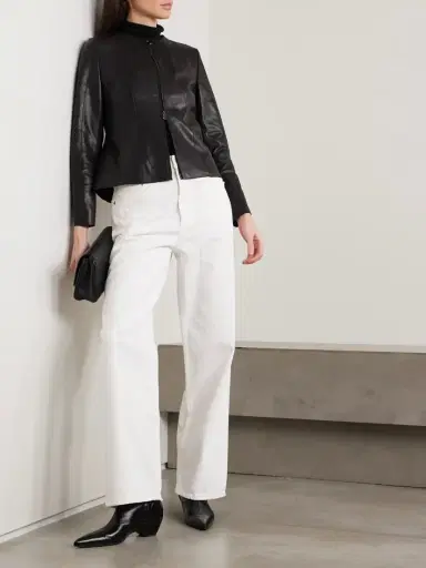 Nour Hammour Paneled Leather Jacket | Thumbnail 2 Nour Hammour Paneled Leather Jacket | Thumbnail 2