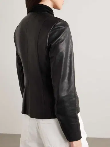 Nour Hammour Paneled Leather Jacket | Thumbnail 3 Nour Hammour Paneled Leather Jacket | Thumbnail 3