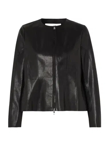 Nour Hammour Paneled Leather Jacket | Thumbnail 1 Nour Hammour Paneled Leather Jacket | Thumbnail 1