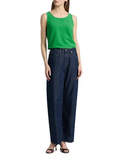Misook Women's Crepe De Chine Tank - Clover Field - Size XXL | Thumbnail 2 Misook Women's Crepe De Chine Tank - Clover Field - Size XXL | Thumbnail 2