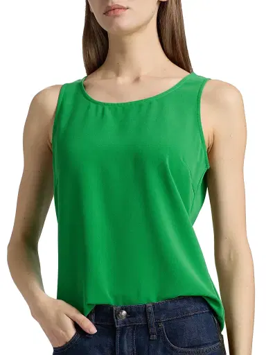 Misook Women's Crepe De Chine Tank - Clover Field - Size XXL | Thumbnail 6 Misook Women's Crepe De Chine Tank - Clover Field - Size XXL | Thumbnail 6