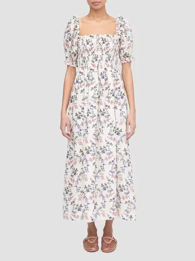 Hill House Home Women's The Scarlett Midi Nap Dress - Pink Scallop Bow Chintz - Size XS | Thumbnail 2 Hill House Home Women's The Scarlett Midi Nap Dress - Pink Scallop Bow Chintz - Size XS | Thumbnail 2