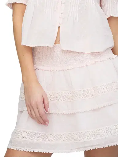 Hill House Home Women's The Meena Skirt - Powder Pink Swiss Dot - Size XL | Thumbnail 3 Hill House Home Women's The Meena Skirt - Powder Pink Swiss Dot - Size XL | Thumbnail 3