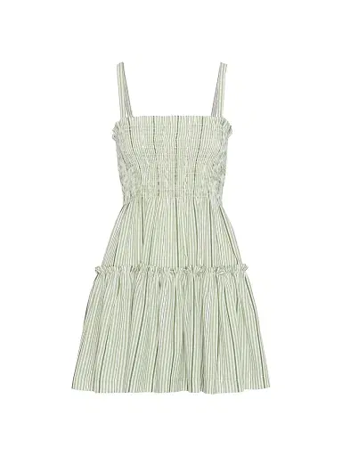 Hill House Home Women's The Seraphina Mini Nap Dress - Green Jacquard Stripe - Size XXL | Thumbnail 1 Hill House Home Women's The Seraphina Mini Nap Dress - Green Jacquard Stripe - Size XXL | Thumbnail 1