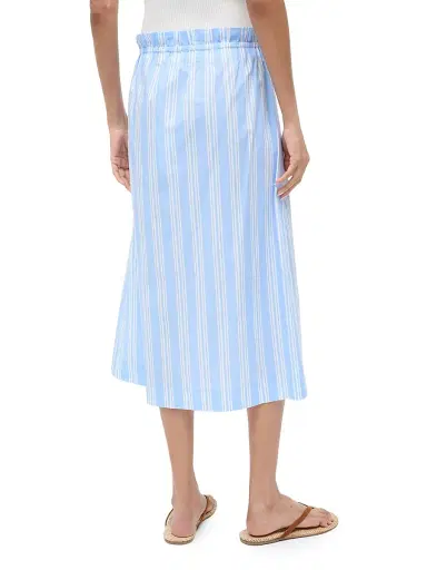 Staud Women's Shore Striped Stretch-Cotton Midi-Skirt - Ventura Stripe - Size Large | Thumbnail 3 Staud Women's Shore Striped Stretch-Cotton Midi-Skirt - Ventura Stripe - Size Large | Thumbnail 3