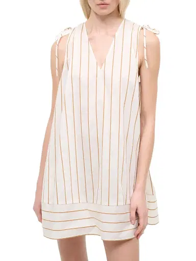 Staud Women's Elena Striped Cotton-Blend A-Line Minidress - Solana Stripe | Thumbnail 3 Staud Women's Elena Striped Cotton-Blend A-Line Minidress - Solana Stripe | Thumbnail 3