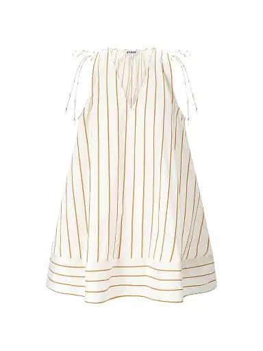 Staud Women's Elena Striped Cotton-Blend A-Line Minidress - Solana Stripe | Thumbnail 1 Staud Women's Elena Striped Cotton-Blend A-Line Minidress - Solana Stripe | Thumbnail 1