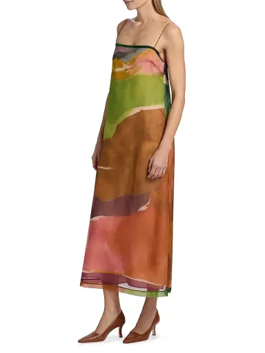 Ulla Johnson Women's Landscape Printed Organza Silk Midi-Dress - Nature Abhors A Vacuum | Thumbnail 4 Ulla Johnson Women's Landscape Printed Organza Silk Midi-Dress - Nature Abhors A Vacuum | Thumbnail 4