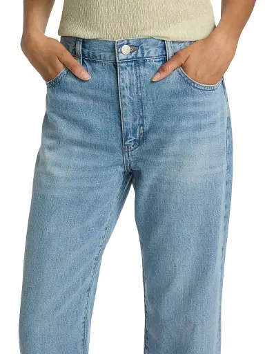 Frame Women's Off Duty Hang Stretch-Cotton Straight-Leg Crop Jeans - Frey | Thumbnail 6 Frame Women's Off Duty Hang Stretch-Cotton Straight-Leg Crop Jeans - Frey | Thumbnail 6