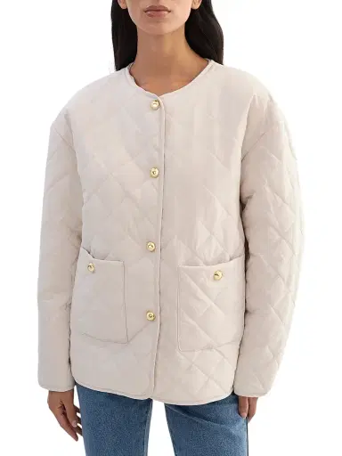 LAMARQUE Women's Hera Quilted Collarless Jacket | Thumbnail 3 LAMARQUE Women's Hera Quilted Collarless Jacket | Thumbnail 3