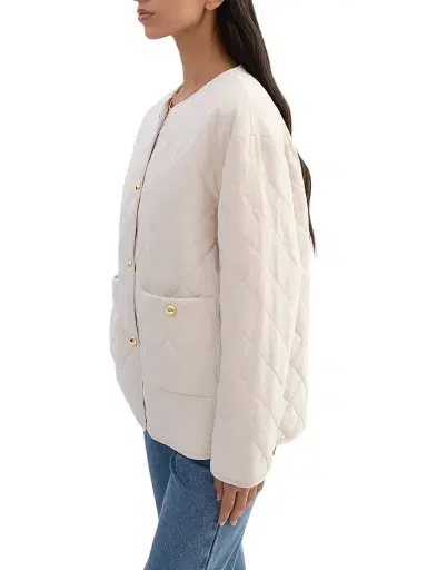 LAMARQUE Women's Hera Quilted Collarless Jacket | Thumbnail 4 LAMARQUE Women's Hera Quilted Collarless Jacket | Thumbnail 4
