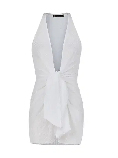 ViX by Paula Hermanny Women's Mita Cotton Sleeveless Cover-Up Minidress - Off White - Size XL | Thumbnail 1 ViX by Paula Hermanny Women's Mita Cotton Sleeveless Cover-Up Minidress - Off White - Size XL | Thumbnail 1