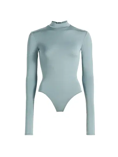 Lapointe Women's Jersey Slim-Fit Bodysuit - Light Slate - Size Large | Thumbnail 1 Lapointe Women's Jersey Slim-Fit Bodysuit - Light Slate - Size Large | Thumbnail 1