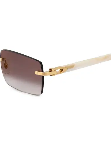 Cartier Men's 55MM Square Rimless Sunglasses - Gold | Thumbnail 3 Cartier Men's 55MM Square Rimless Sunglasses - Gold | Thumbnail 3