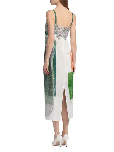 Jason Wu Collection Women's Platter Silk Midi-Slipdress - Blue Green Multi | Thumbnail 5 Jason Wu Collection Women's Platter Silk Midi-Slipdress - Blue Green Multi | Thumbnail 5