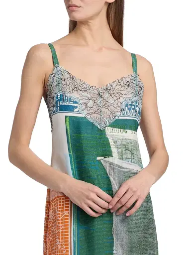 Jason Wu Collection Women's Platter Silk Midi-Slipdress - Blue Green Multi | Thumbnail 6 Jason Wu Collection Women's Platter Silk Midi-Slipdress - Blue Green Multi | Thumbnail 6