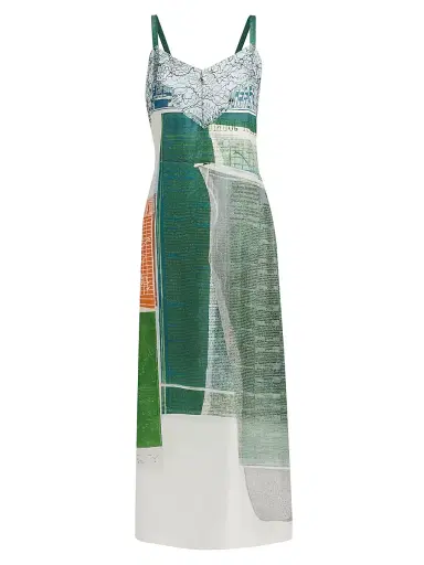 Jason Wu Collection Women's Platter Silk Midi-Slipdress - Blue Green Multi | Thumbnail 1 Jason Wu Collection Women's Platter Silk Midi-Slipdress - Blue Green Multi | Thumbnail 1