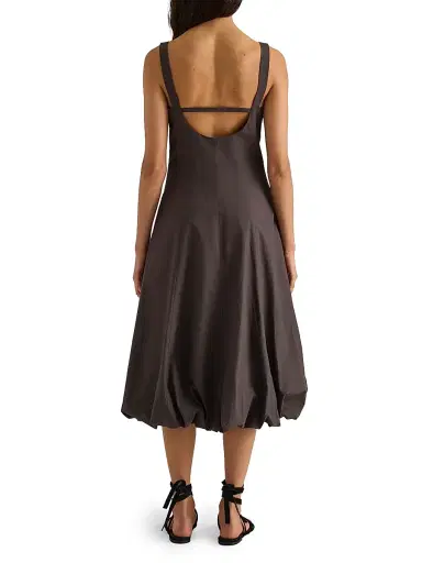 Proenza Schouler White Label Women's Ella Rumpled Cotton Midi-Dress | Thumbnail 5 Proenza Schouler White Label Women's Ella Rumpled Cotton Midi-Dress | Thumbnail 5