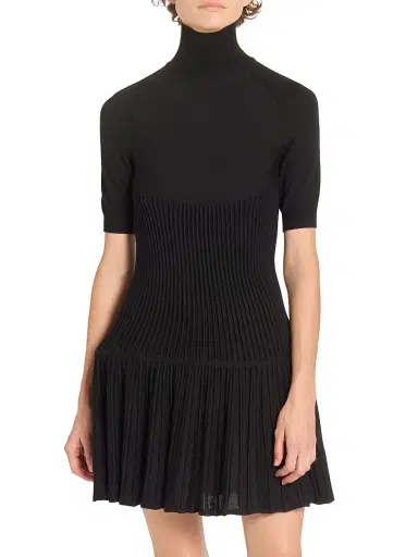Alaïa Women's Rib-Knit Sculpted Minidress - Noir - Size 8 | Thumbnail 3 Alaïa Women's Rib-Knit Sculpted Minidress - Noir - Size 8 | Thumbnail 3