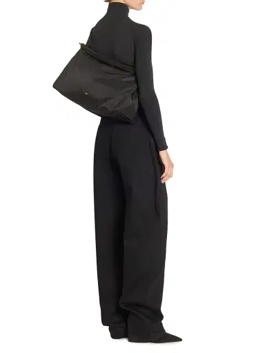 Alaïa Women's Le Clik East West Padded Nylon Shoulder Bag - Noir | Thumbnail 2 Alaïa Women's Le Clik East West Padded Nylon Shoulder Bag - Noir | Thumbnail 2