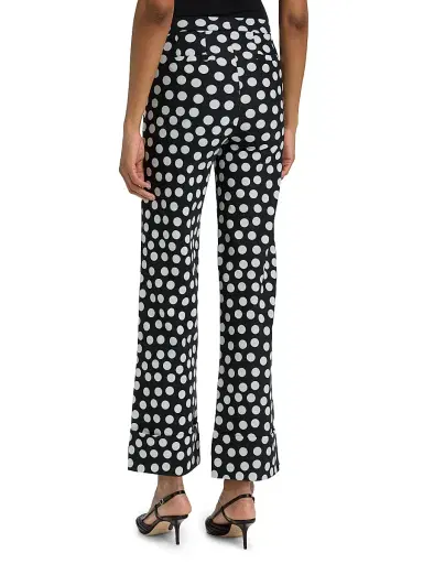 Chiara Boni La Petite Robe Women's Fredynah Polka Dot Jersey Kick-Flare Pants - Bette Big Black - Size 8 | Thumbnail 5 Chiara Boni La Petite Robe Women's Fredynah Polka Dot Jersey Kick-Flare Pants - Bette Big Black - Size 8 | Thumbnail 5