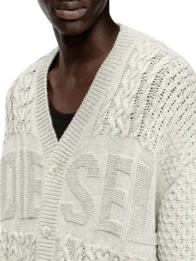 Diesel Men's K-Antoine Wool-Cotton Cardigan - Grey | Thumbnail 5 Diesel Men's K-Antoine Wool-Cotton Cardigan - Grey | Thumbnail 5