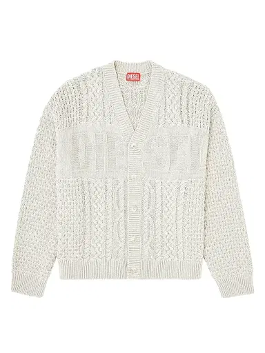Diesel Men's K-Antoine Wool-Cotton Cardigan - Grey | Thumbnail 1 Diesel Men's K-Antoine Wool-Cotton Cardigan - Grey | Thumbnail 1