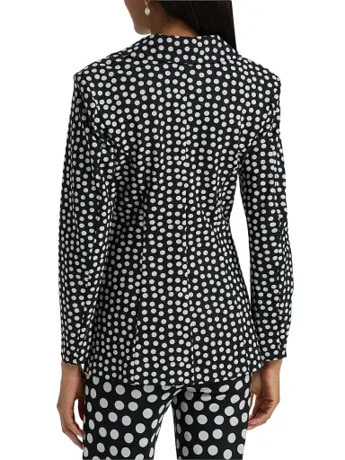 Chiara Boni La Petite Robe Women's Lua Polka Dot Single-Breasted Blazer - Bette Small Black - Size 6 | Thumbnail 5 Chiara Boni La Petite Robe Women's Lua Polka Dot Single-Breasted Blazer - Bette Small Black - Size 6 | Thumbnail 5