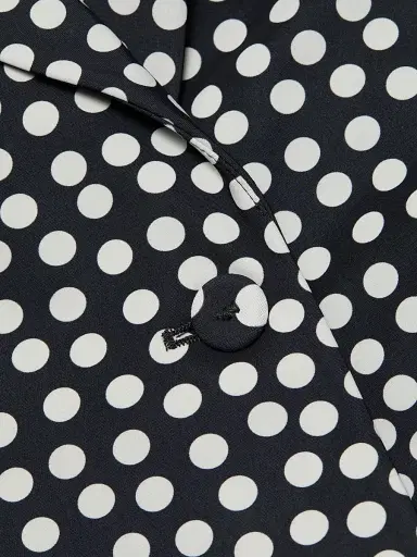 Chiara Boni La Petite Robe Women's Lua Polka Dot Single-Breasted Blazer - Bette Small Black - Size 6 | Thumbnail 7 Chiara Boni La Petite Robe Women's Lua Polka Dot Single-Breasted Blazer - Bette Small Black - Size 6 | Thumbnail 7