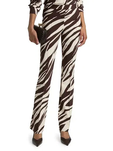 Chiara Boni La Petite Robe Women's Maren Zebra-Striped Jersey Straight Pants | Thumbnail 3 Chiara Boni La Petite Robe Women's Maren Zebra-Striped Jersey Straight Pants | Thumbnail 3