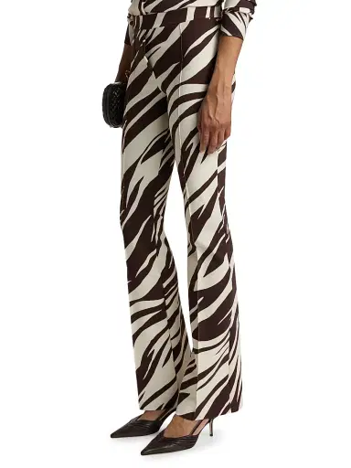 Chiara Boni La Petite Robe Women's Maren Zebra-Striped Jersey Straight Pants | Thumbnail 4 Chiara Boni La Petite Robe Women's Maren Zebra-Striped Jersey Straight Pants | Thumbnail 4
