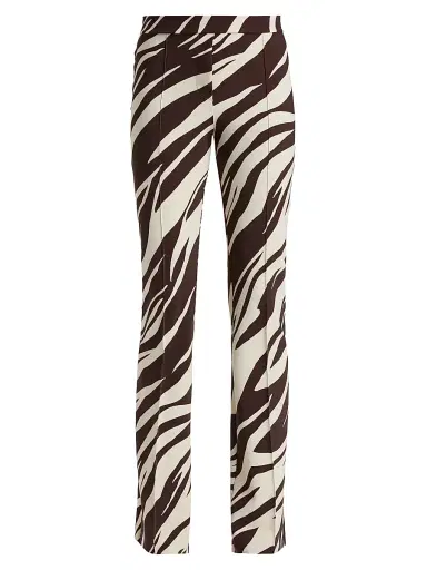 Chiara Boni La Petite Robe Women's Maren Zebra-Striped Jersey Straight Pants | Thumbnail 1 Chiara Boni La Petite Robe Women's Maren Zebra-Striped Jersey Straight Pants | Thumbnail 1