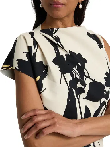 Chiara Boni La Petite Robe Women's Teruo Floral Asymmetric Top - Ava | Thumbnail 6 Chiara Boni La Petite Robe Women's Teruo Floral Asymmetric Top - Ava | Thumbnail 6