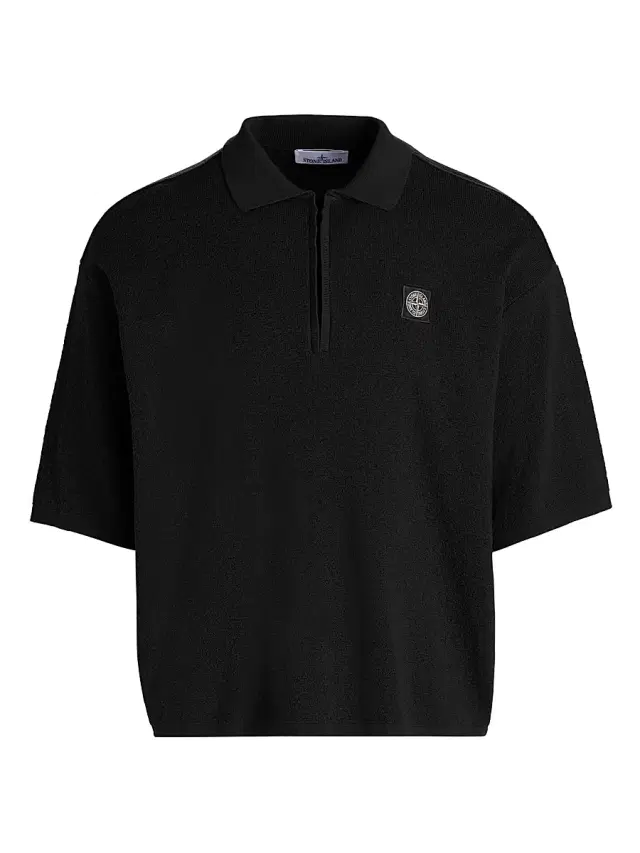 Men's LogoCotton Short-Sleeve Polo Shirt - Black Men's LogoCotton Short-Sleeve Polo Shirt - Black