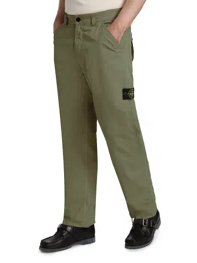 Stone Island Men's Cotton Ripstop Military Trousers - Military Green | Thumbnail 4 Stone Island Men's Cotton Ripstop Military Trousers - Military Green | Thumbnail 4