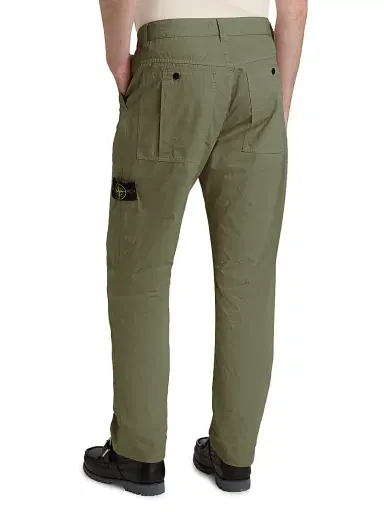Stone Island Men's Cotton Ripstop Military Trousers - Military Green | Thumbnail 5 Stone Island Men's Cotton Ripstop Military Trousers - Military Green | Thumbnail 5