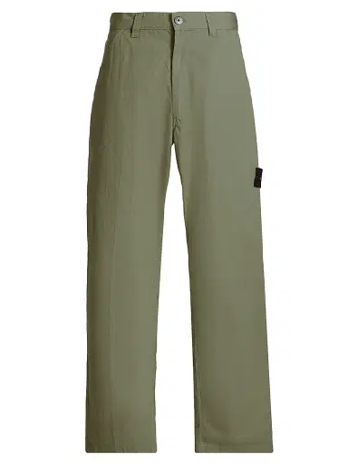 Stone Island Men's Cotton Ripstop Military Trousers - Military Green | Thumbnail 1 Stone Island Men's Cotton Ripstop Military Trousers - Military Green | Thumbnail 1