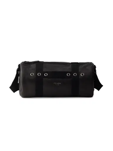 Prada Men's Leather Shoulder Bag - Black | Thumbnail 1 Prada Men's Leather Shoulder Bag - Black | Thumbnail 1