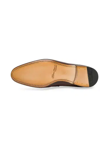 Santoni Men's Leather Penny Loafers - Brown | Thumbnail 4 Santoni Men's Leather Penny Loafers - Brown | Thumbnail 4