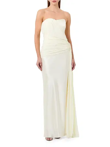 NICHOLAS Women's Milena Strapless Satin-Georgette Gown - | Thumbnail 2 NICHOLAS Women's Milena Strapless Satin-Georgette Gown - | Thumbnail 2