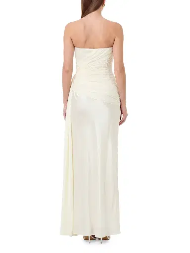 NICHOLAS Women's Milena Strapless Satin-Georgette Gown - | Thumbnail 4 NICHOLAS Women's Milena Strapless Satin-Georgette Gown - | Thumbnail 4