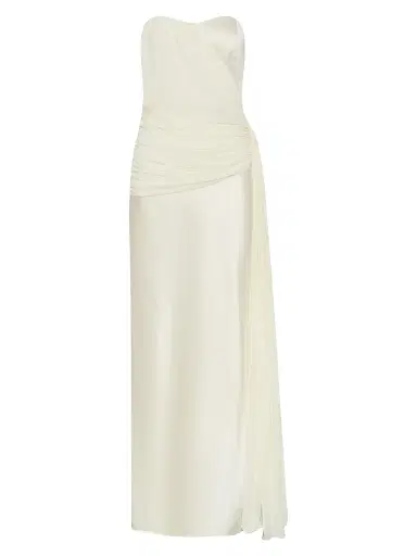 NICHOLAS Women's Milena Strapless Satin-Georgette Gown - | Thumbnail 1 NICHOLAS Women's Milena Strapless Satin-Georgette Gown - | Thumbnail 1